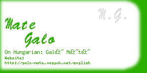 mate galo business card